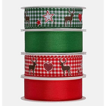 Keraiz Christmas Ribbon/Gift Wrapping 5 mm x 3 m ( 12 Units)