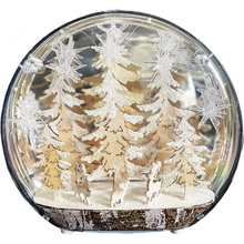 Enchanting LED Miniature Christmas Cloche Dome House ( 4 Units)