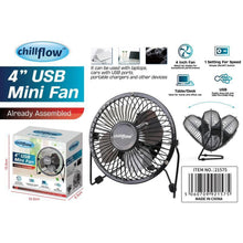 Compact 4-Inch USB Fan: Stay Cool Anywhere ( Pack of 12 )