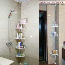 4 Tier Adjustable Stainless Telescopic Shower Corner Bathroom Shelf Rack Caddy - 1032 Bathroom Shower Caddy