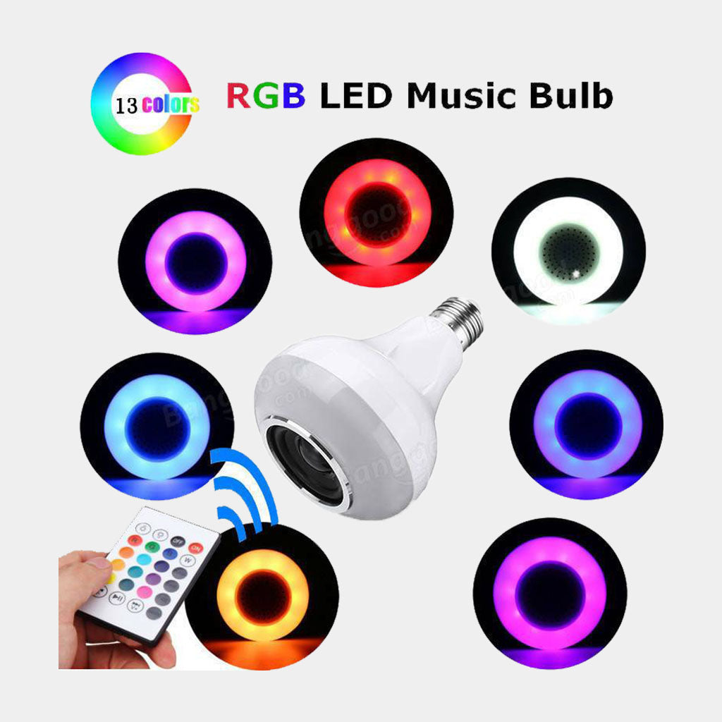 LED Music Light Bulb | Bluetooth Speaker Wireless Bulb / E27 / 12W