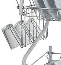 2 Tier, Chrome Plated Dish Drainer /  White