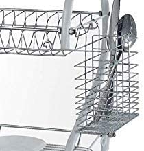 2 Tier, Chrome Plated Dish Drainer /  White
