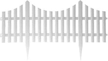 Light-weight Edging Plastic Picket Fences White( 24 Pc)