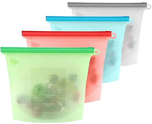 Reusable Silicone Food Preservation Bags Pack of 4