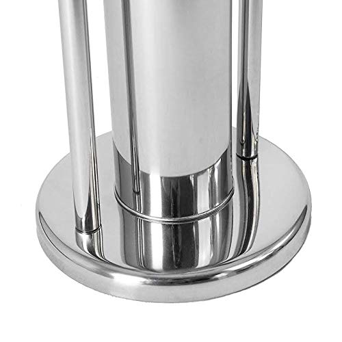 Toilet Brush and Paper Holder Bathroom Stand, Stainless Steel