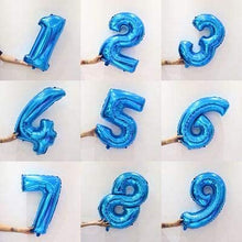 Giant Size 0 to 9 Number Balloons- 65cm / Blue Colour