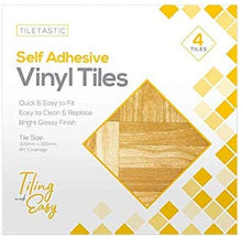 Pack of 12 Wooden Effect Gloss Finish Durable Self Adhesive Vinyl Tiles | 30.5x30.5cm