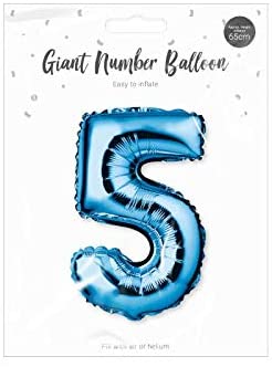 Giant Size 0 to 9 Number Balloons- 65cm / Blue Colour