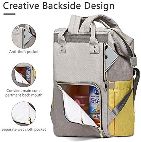Water-Proof Colourful Storage Diaper / Nappy Bags| Backpack for Moms & Dads