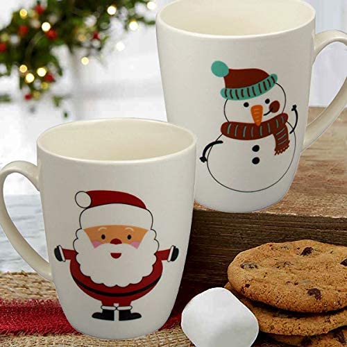 Christmas Themed Stoneware Coffee / Tea Mugs ( 12 Unuits)