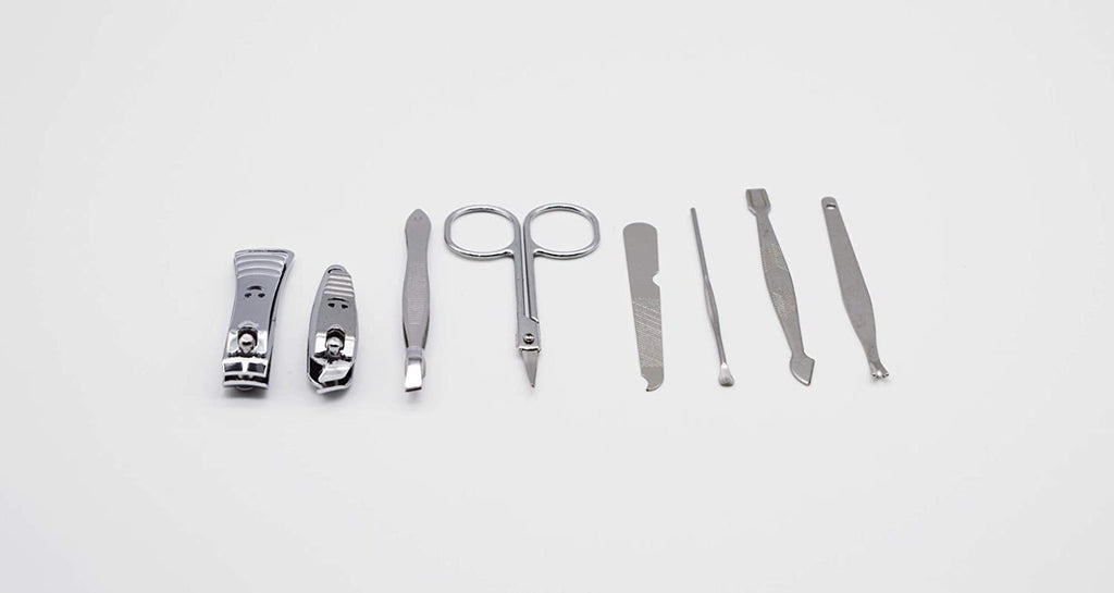8 Pieces Gents Manicure Set | Men Travel Kit | Nail Care