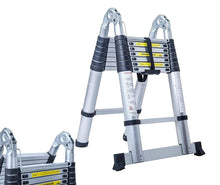 3.8M (12.5FT) A-Type Aluminum Telescopic Extendable Extension Step Ladder, EN131 Standards Ladder