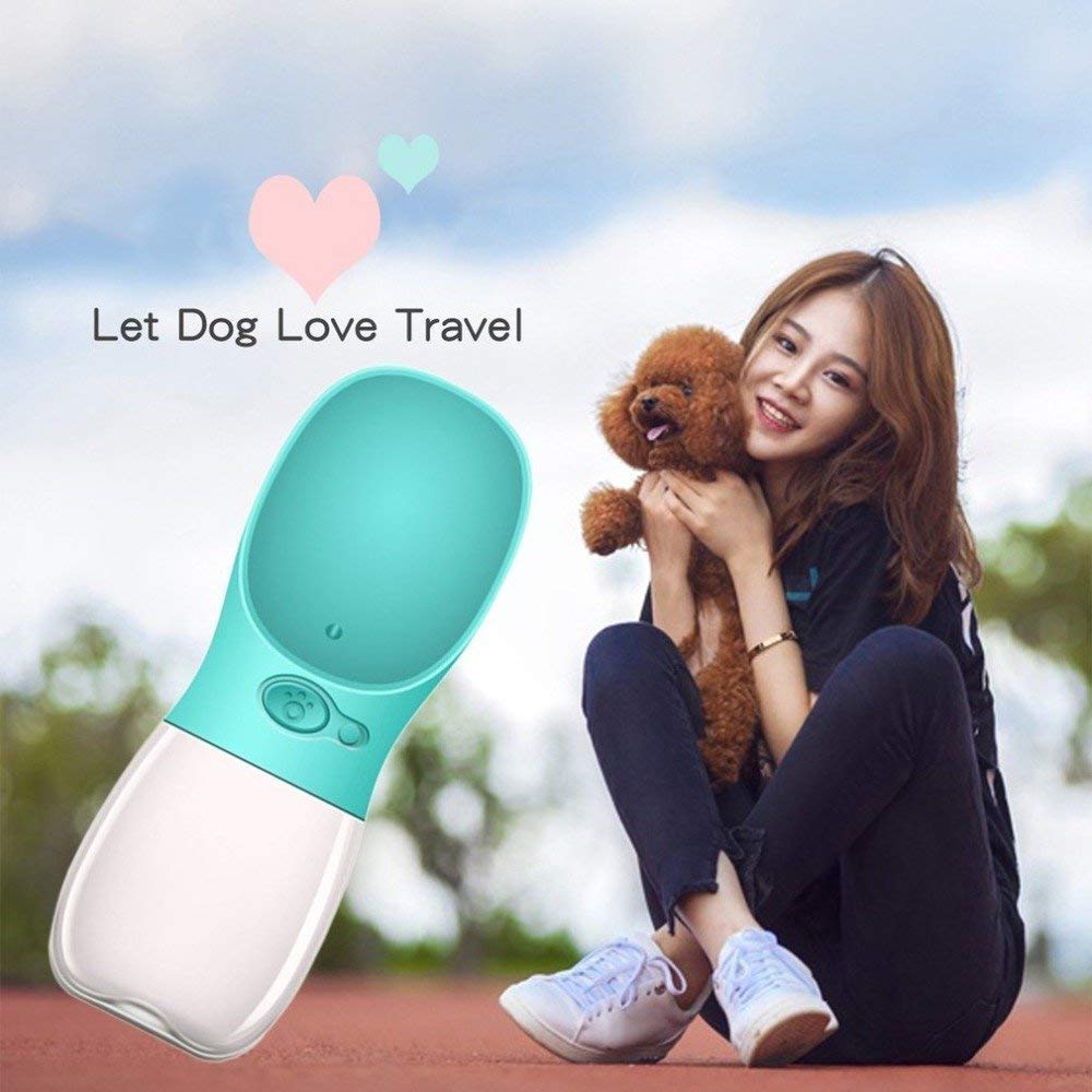 Dog/Puppy/Cat Pet Water Bottle with Filter | Re-Usable Durable Plastic Animal Feeding Bowl Pets