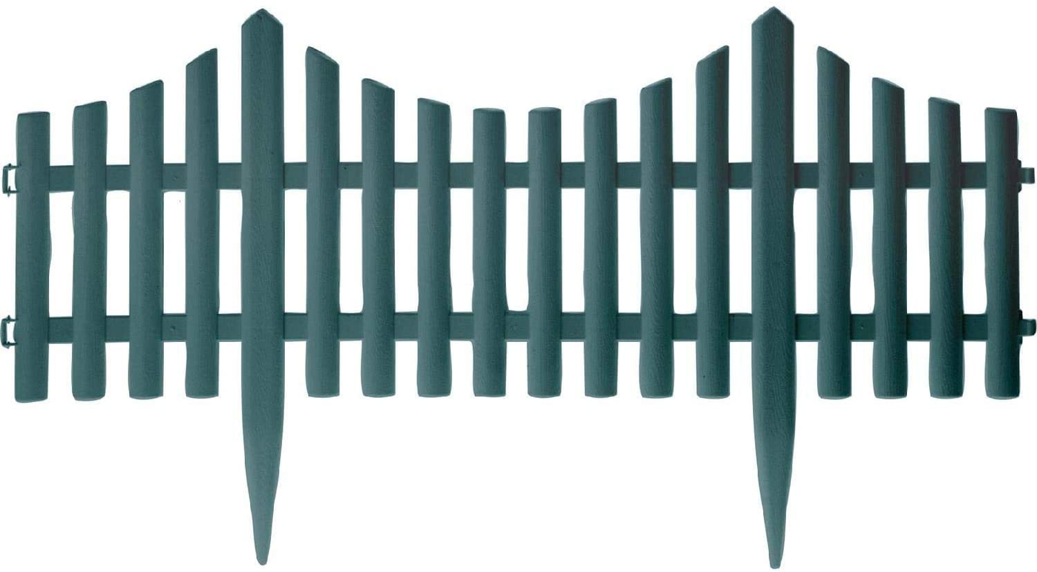 Garden Picket Green Edging Fence (Plastic) ( 24pc)