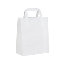 Brown and White Paper Bags with Handles ( pack of 50 )