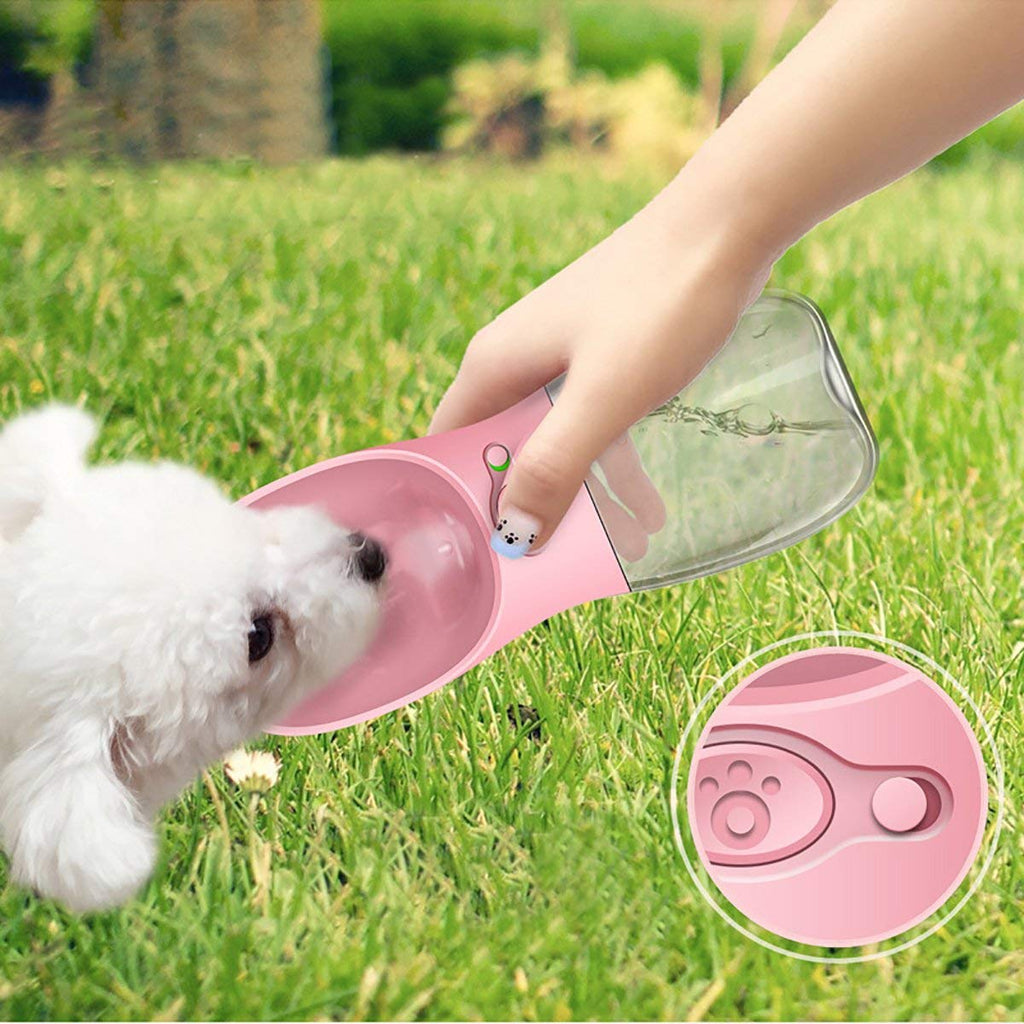 Dog/Puppy/Cat Pet Water Bottle with Filter | Re-Usable Durable Plastic Animal Feeding Bowl Pets