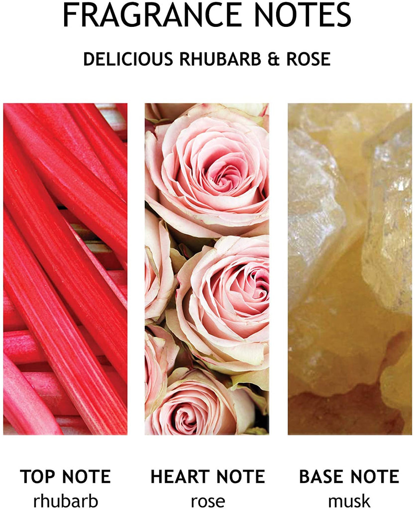 Single wick Candle - Rhubarb & Rose (6 Units)