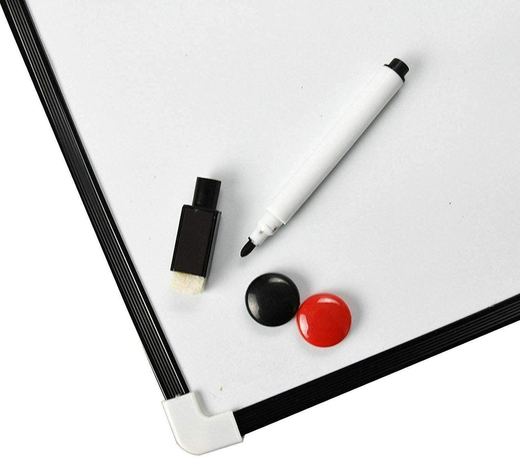 Smooth-Surface Dry Wipe White Board with 2 Magnets and 1 Eraser Pen