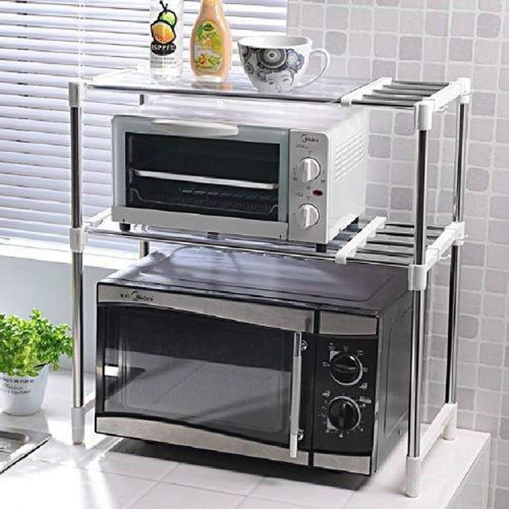 2 Tier Stainless Steel Microwave Oven Rack