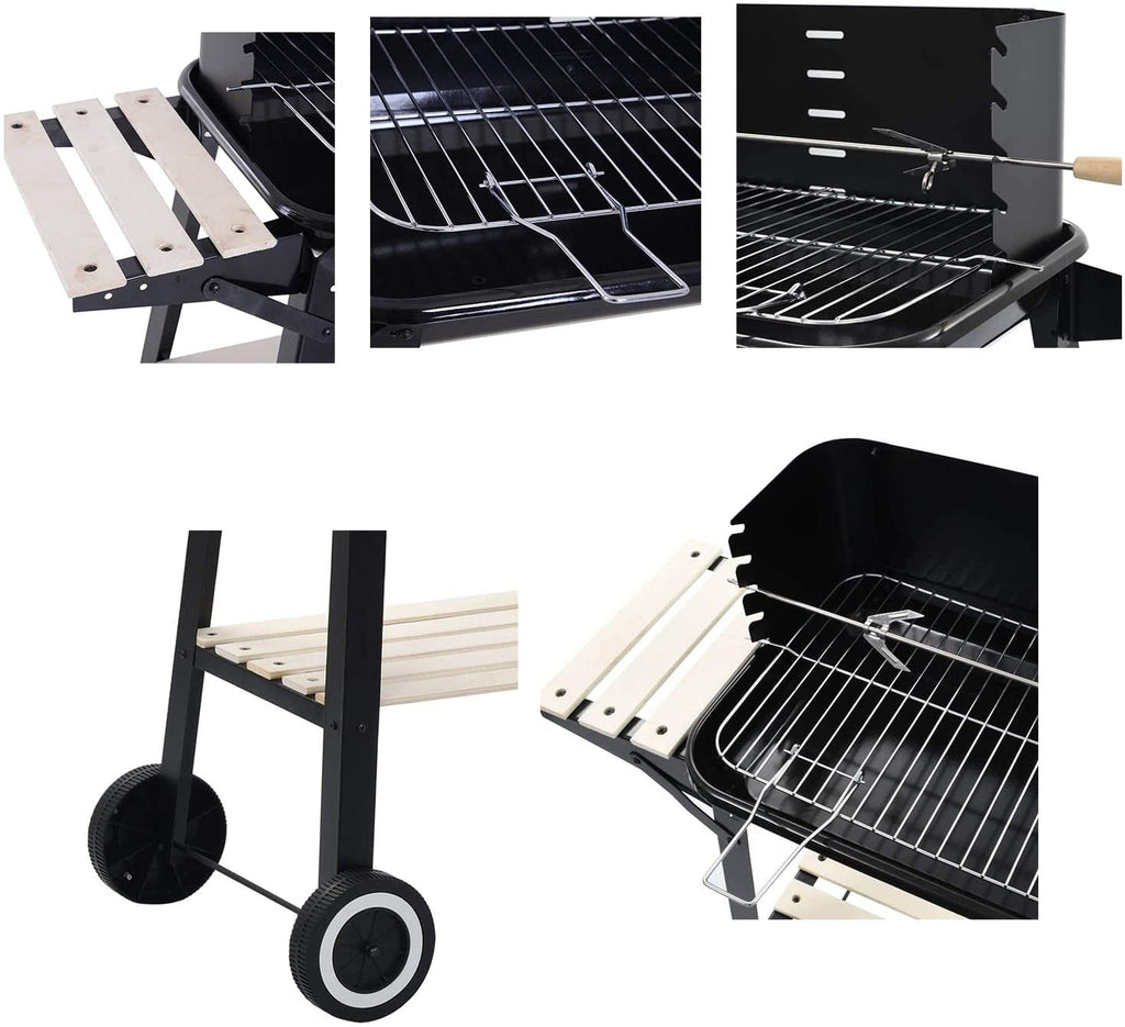Barbecue Grill with Wooden Shelves ( 4 Units)