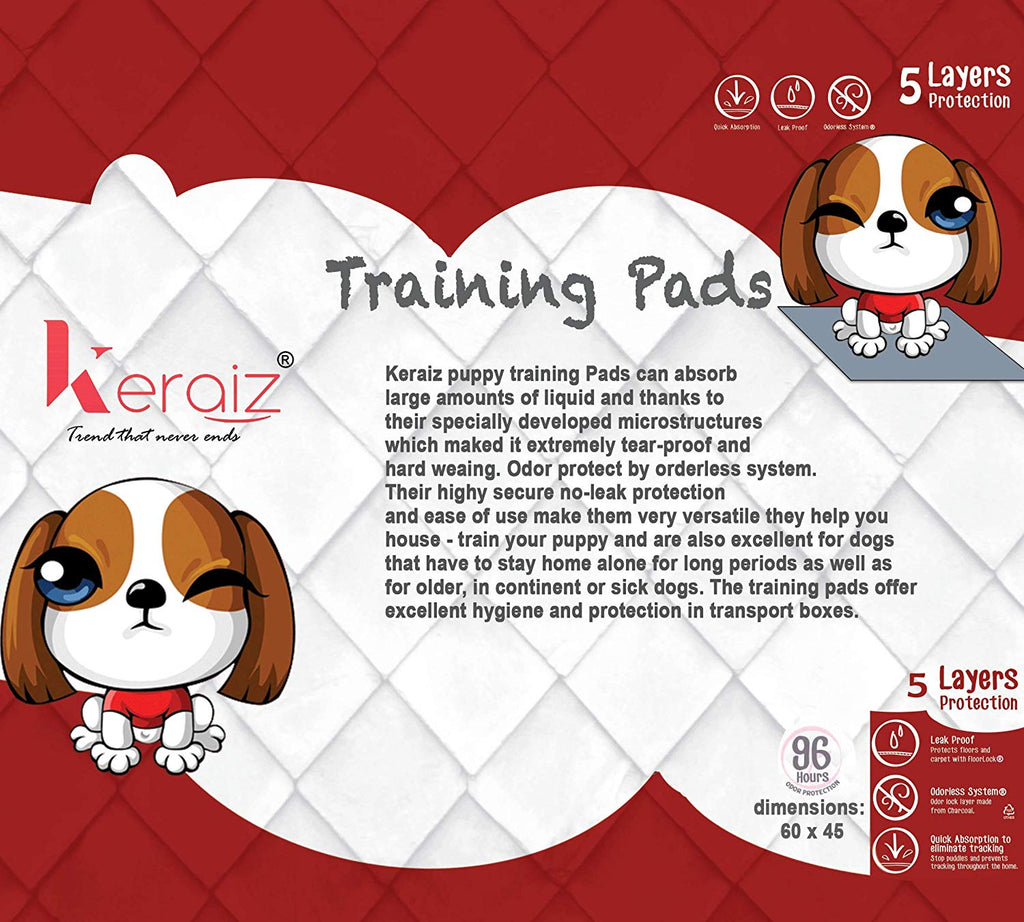 Pet Puppy Large Training Wee Pads/Mats Ultra Absorbent Anti Slip 60 x 45cms 50 Pack Puppy Pads
