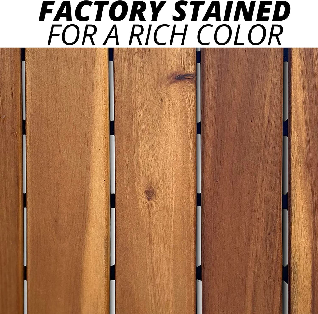 9pc Wooden Texture Decking Tiles (4 Pack)