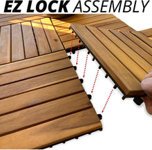 9pc Wooden Texture Decking Tiles (4 Pack)