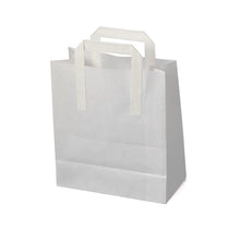 Brown and White Paper Bags with Handles ( pack of 50 )