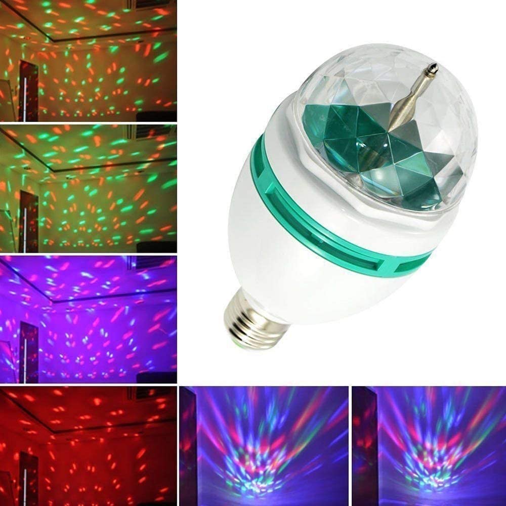 LED Novelty Rotating Disco Light Bulb / RGB / B22