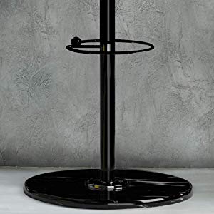 Free Standing Coat Stand With Rotating Hooks for Hanging Clothes & Accessories/Marble Base/Umbrella Holder (Black) Coat Stand