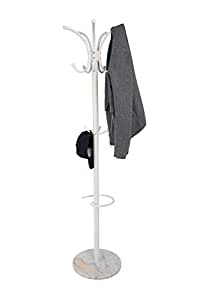 Coat Stand With Marble Base White ( 4 Units)