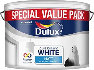 Dulux Matt Paint, 7 L - Pure Brilliant White