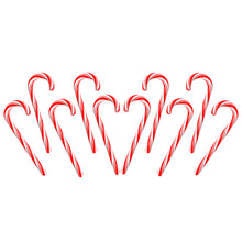 Pack Of 10 Christmas Candy canes, Peppermint Flavour  (24 Units )