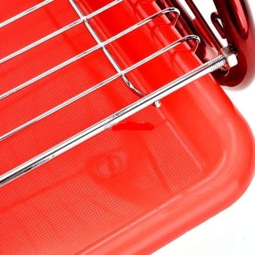 Chrome Plated Durable Dish, Cutlery and Cup Drainer, 2 Tier, Red Counter  Top,kitchen storage, Organizer, mug holder over sink , drain board – Stella  Wholesale