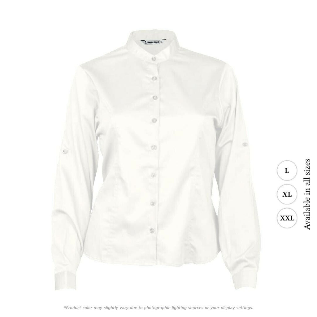 Women Formal Button-Down Cotton Shirt - Large