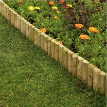 3 x Gardening & Patio Accessories | Roll Fixed Edging Wooden Border Log - Fence
