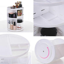DIY Rotating Multilayer Cosmetic Organizer | 360 Degree | Adjustable Make-up Storage Display Case | White Cosmetic Organiser