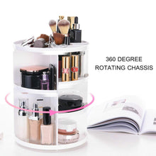 DIY Rotating Multilayer Cosmetic Organizer | 360 Degree | Adjustable Make-up Storage Display Case | White Cosmetic Organiser